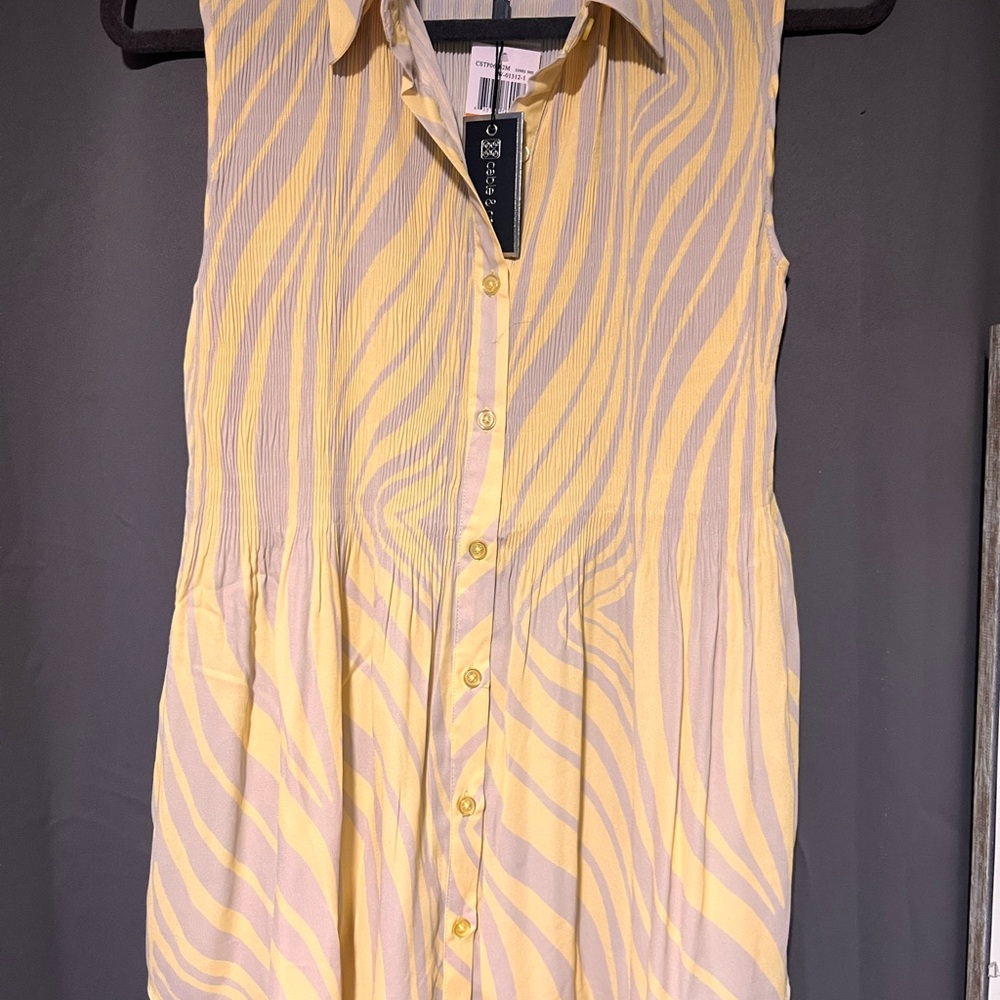 Cable & Gauge Yellow and White Striped Top